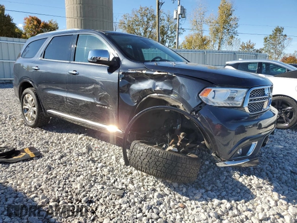 2016 Dodge Durango Citadel Anodized Platinum with VIN 1C4SDJETXGC402123, listed as a Copart auction lot 75584144 with 111,333 mi miles and Clean title. Bid and sale history available at DreamBid. Image 4.
