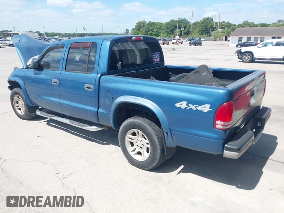 2004 Dodge Dakota Sport z VIN 1D7HG38N84S709758, wystawiony jako IAAI lot #42168491 z przebiegiem 238 479 mil mil oraz . Historia ofert i sprzedaży dostępna na DreamBid. Obrazek 3.