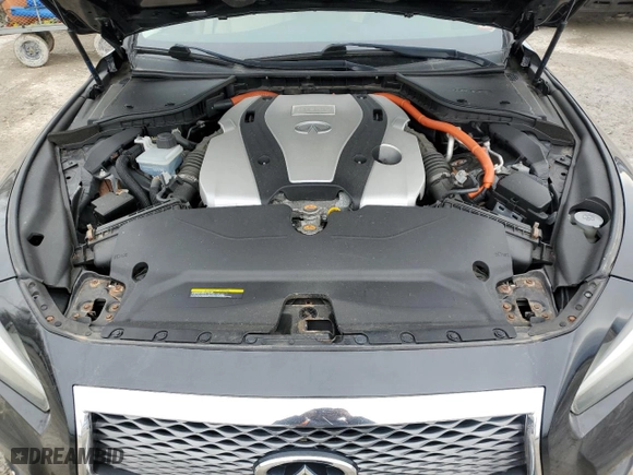 2014 Infiniti Q50 Hybrid Premium with VIN JN1AV7ARXEM701420, listed as a Copart auction lot 48456835 with 104,310 mi miles and Salvage Title. Bid and sale history available at carsss.com. Image 11.