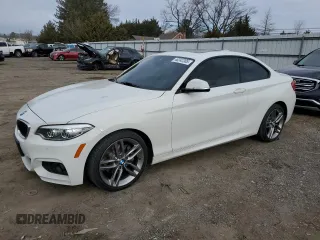 2018 BMW 2 Series 230i xDrive with VIN WBA2J3C50JVD48688, listed as a Copart auction lot 46242305 with 57,125 mi miles and Salvage Title. Bid and sale history available at carsss.com. Image 1.