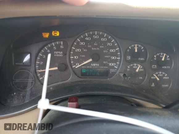 2002 Chevrolet Suburban LS with VIN 1GNEC16Z42J319902, listed as a Copart auction lot 47227475 with 217,216 mi miles and Salvage title. Bid and sale history available at DreamBid. Image 9.