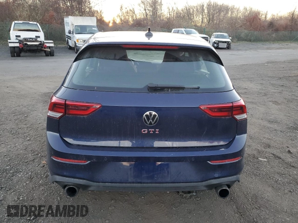 2022 Volkswagen Golf GTI SE with VIN WVWN87CD7NW123966, listed as a Copart auction lot 80785004 with 18,632 mi miles and Salvage Title. Bid and sale history available at carsss.com. Image 6.