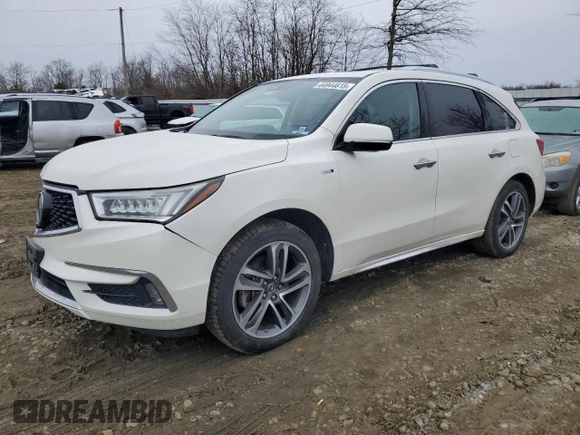2017 Acura MDX Sport Hybrid w/Advance Pkg with VIN 5FRYD7H7XHB000939, listed as a Copart auction lot 44944615 with 114,820 mi miles and Salvage Title. Bid and sale history available at carsss.com. Image 1.