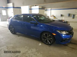 2019 Honda Civic Sport with VIN 2HGFC2F83KH600151, listed as a Copart auction lot 58012425 with 28,686 mi miles and Salvage title. Bid and sale history available at DreamBid. Image 4.