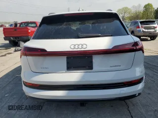 2021 Audi e-tron Premium Plus with VIN WA1LAAGE1MB004760, listed as a Copart auction lot 52986445 with 33,391 mi miles and Salvage Title. Bid and sale history available at carsss.com. Image 6.