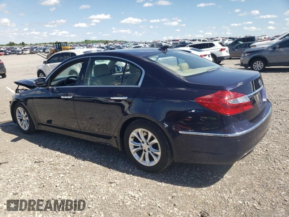 2013 Hyundai Genesis 3.8L with VIN KMHGC4DDXDU235932, listed as a Copart auction lot 57728705 with 140,778 mi miles and Salvage title. Bid and sale history available at DreamBid. Image 2.