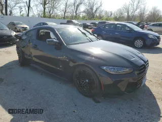 2021 BMW M4 with VIN WBS53AZ08MCF95296, listed as a Copart auction lot 51476735 with Not provided miles and Salvage title. Bid and sale history available at DreamBid. Image 4.