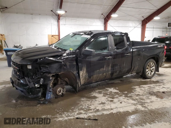 2019 Chevrolet Silverado 1500 Custom with VIN 1GCRYBEH5KZ334971, listed as a Copart auction lot 88051285 with 45,312 mi miles and Salvage Title. Bid and sale history available at DreamBid. Image 1.