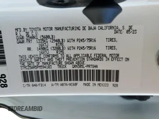2023 Toyota Tacoma SR z VIN 3TMCZ5AN5PM594103, wystawiony jako Copart lot #52957955 z przebiegiem 21 759 mil mil oraz Szkoda całkowita • Salvage title. Historia ofert i sprzedaży dostępna na DreamBid. Obrazek 12.