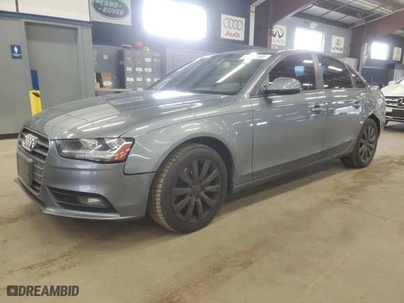 2014 Audi A4 Premium with VIN WAUDFAFL3EN023416, listed as a Copart auction lot 50757465 with 187,579 mi miles and Salvage Title. Bid and sale history available at carsss.com. Image 1.