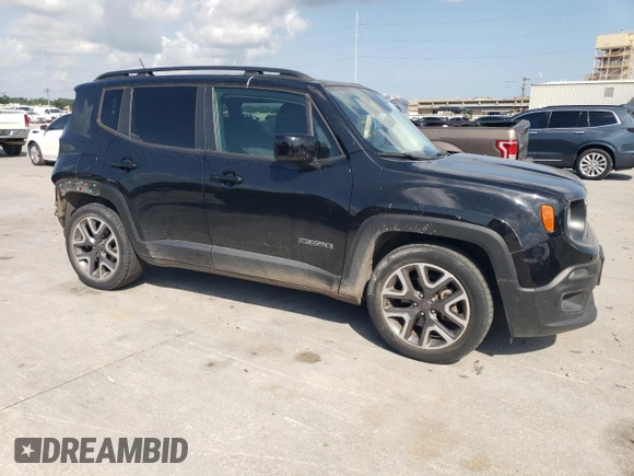 2017 Jeep Renegade Latitude with VIN ZACCJABB3HPG23892, listed as a Copart auction lot 63525885 with 57,251 mi miles and Salvage title. Bid and sale history available at DreamBid. Image 4.