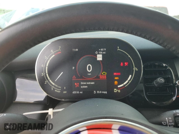 2023 MINI Hardtop 4 Door Cooper Classic with VIN WMW33DK08P2S81940, listed as a Copart auction lot 54293535 with 43,516 mi miles and Salvage Title. Bid and sale history available at DreamBid. Image 9.