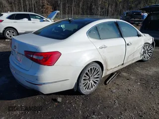 2014 Kia Cadenza Premium with VIN KNALN4D73E5139043, listed as a IAAI auction lot 41395272 with 142,255 mi miles. Bid and sale history available at carsss.com. Image 4.