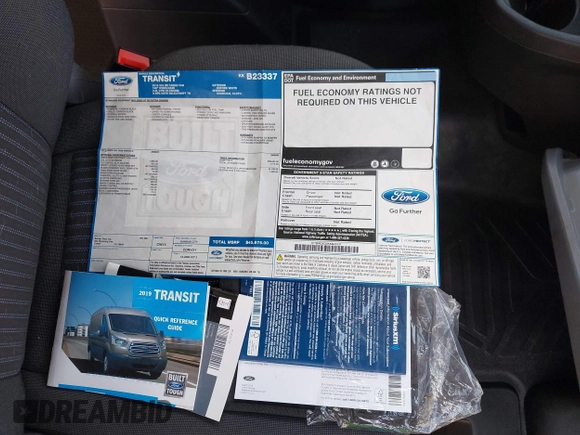 2019 Ford Transit z VIN 1FTBW2XG5KKB23337, wystawiony jako IAAI lot #42846883 z przebiegiem 65 369 mil mil oraz . Historia ofert i sprzedaży dostępna na DreamBid. Obrazek 17.