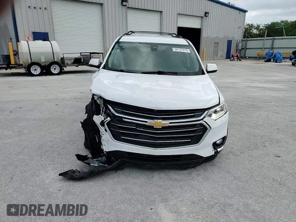 2021 Chevrolet Traverse LT Cloth with VIN 1GNERGKW4MJ270281, listed as a Copart auction lot 54137415 with 43,793 mi miles and Non repairable. Bid and sale history available at DreamBid. Image 14.