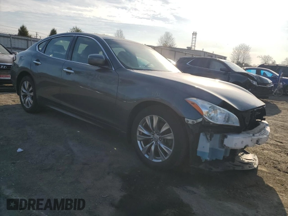 2012 Infiniti M with VIN JN1BY1AP9CM331047, listed as a Copart auction lot 49730015 with 125,263 mi miles and Salvage Title. Bid and sale history available at DreamBid. Image 4.