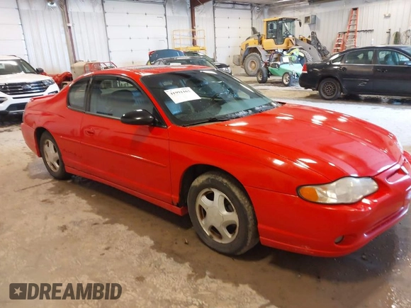 2001 Chevrolet Monte Carlo SS with VIN 2G1WX15K919357442, listed as a IAAI auction lot 41991162 with 251,743 mi miles. Bid and sale history available at carsss.com. Image 1.