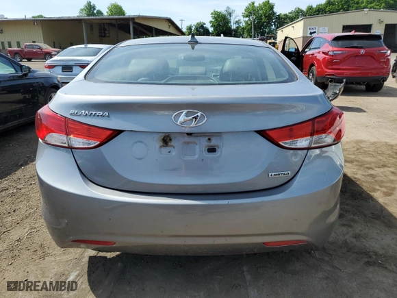 2012 Hyundai Elantra GLS with VIN KMHDH4AE5CU288134, listed as a Copart auction lot 59007454 with 0 mi miles and Non Repairable. Bid and sale history available at carsss.com. Image 6.