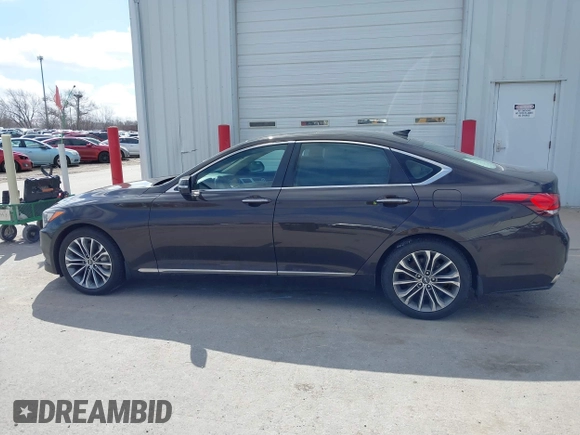 2015 Hyundai Genesis 3.8L with VIN KMHGN4JE3FU023383, listed as a IAAI auction lot 41865758 with 159,435 mi miles. Bid and sale history available at carsss.com. Image 15.