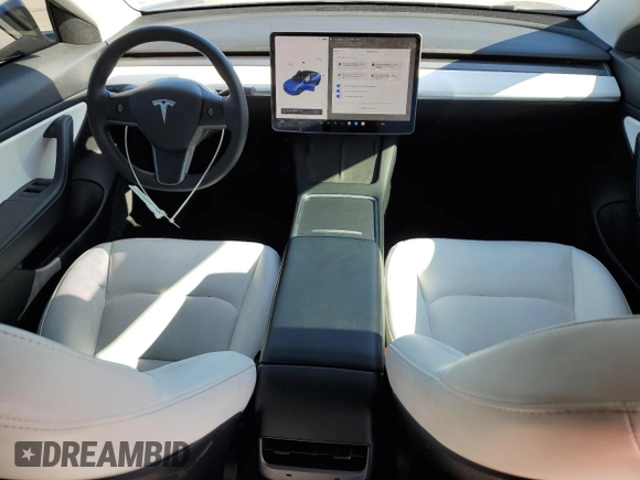 2021 Tesla Model 3 Long Range with VIN 5YJ3E1EBXMF925147, listed as a Copart auction lot 49741275 with 106,947 mi miles and Salvage Title. Bid and sale history available at DreamBid. Image 8.