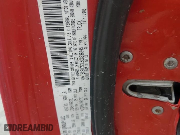 2012 Ram 2500 ST z VIN 3C6UD5CL5CG236045, wystawiony jako Copart lot #54222745 z przebiegiem 195 694 mil mil oraz Szkoda całkowita • Salvage title. Historia ofert i sprzedaży dostępna na DreamBid. Obrazek 12.
