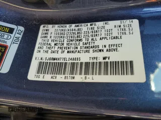2014 Honda CR-V EX-L with VIN 5J6RM4H77EL048695, listed as a Copart auction lot 88536125 with 208,324 mi miles and Salvage Title. Bid and sale history available at carsss.com. Image 14.