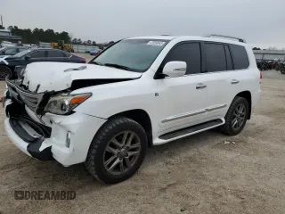 2014 Lexus LX 570 with VIN JTJHY7AX2E4144078, listed as a Copart auction lot 41509545 with 125,392 mi miles and Salvage Title. Bid and sale history available at DreamBid. Image 1.