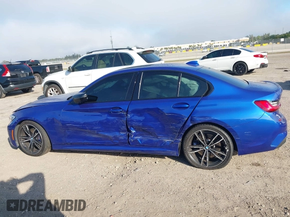 2021 BMW 3 Series M340i with VIN 3MW5U7J04M8B88080, listed as a IAAI auction lot 41483795 with 20,791 mi miles. Bid and sale history available at carsss.com. Image 14.
