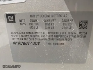 2016 Chevrolet Malibu Limited LT with VIN 1G11C5SA6GF168501, listed as a IAAI auction lot 41917649 with 123,208 mi miles. Bid and sale history available at carsss.com. Image 9.