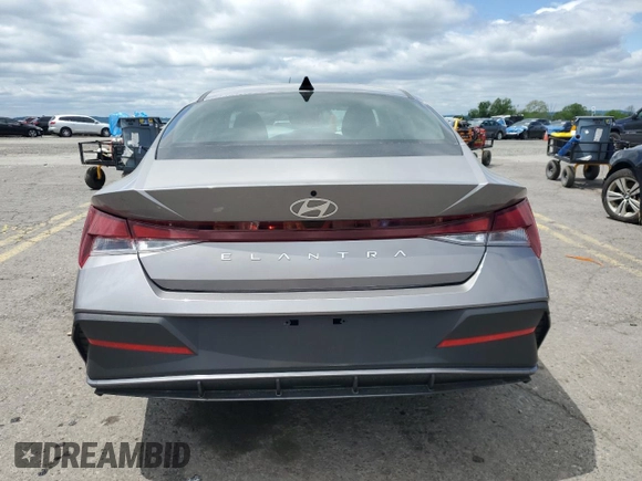 2024 Hyundai Elantra SEL with VIN KMHLM4DG9RU732564, listed as a Copart auction lot 56795735 with 6,999 mi miles and Salvage title. Bid and sale history available at DreamBid. Image 6.
