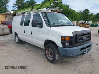 2012 Ford Econoline Cargo Commercial with VIN 1FTNE1EWXCDA09215, listed as a IAAI auction lot 42119854 with 141,625 mi miles and . Bid and sale history available at DreamBid. Image 1.