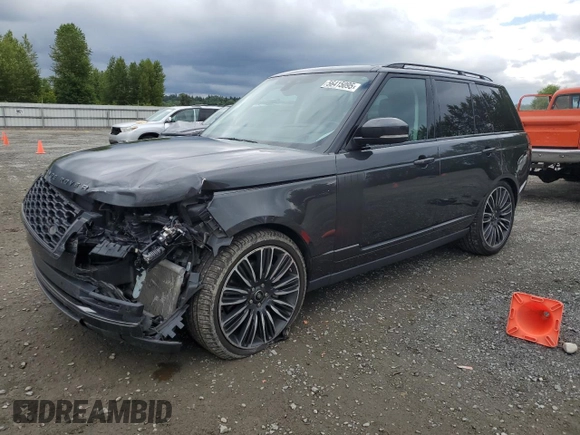 2021 Land Rover Range Rover with VIN SALGR2SU7MA433209, listed as a Copart auction lot 56415095 with 49,088 mi miles and Salvage title. Bid and sale history available at DreamBid. Image 1.