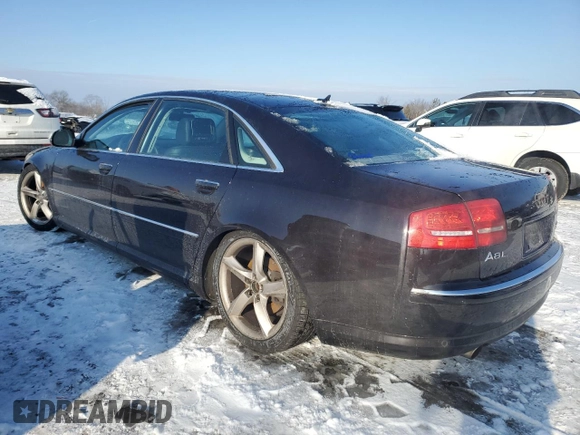 2010 Audi A8 z VIN WAURVAFA7AN007320, wystawiony jako Copart lot #88761015 z przebiegiem Nie podano mil oraz Szkoda całkowita • Salvage title. Historia ofert i sprzedaży dostępna na DreamBid. Obrazek 2.