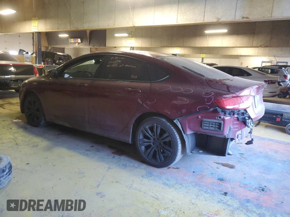 2015 Chrysler 200 Limited with VIN 1C3CCCAB2FN537247, listed as a Copart auction lot 41832895 with 115,632 mi miles and Salvage Title. Bid and sale history available at DreamBid. Image 2.