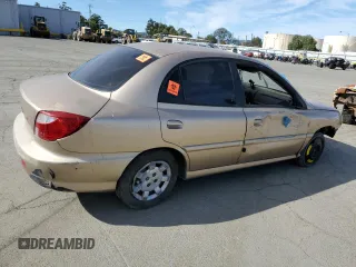 2002 Kia Rio with VIN KNADC123826190150, listed as a Copart auction lot 52949735 with 139,234 mi miles and Clean Title. Bid and sale history available at carsss.com. Image 3.