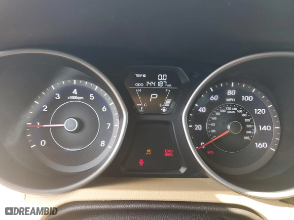 2013 Hyundai Elantra Limited PZEV with VIN 5NPDH4AE4DH431980, listed as a Copart auction lot 53617515 with 144,187 mi miles and Clean Title. Bid and sale history available at carsss.com. Image 9.