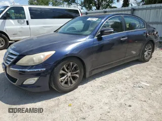 2013 Hyundai Genesis 3.8L with VIN KMHGC4DD0DU210280, listed as a Copart auction lot 72359714 with 208,697 mi miles and Salvage Title. Bid and sale history available at carsss.com. Image 1.