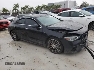 2023 Mercedes-Benz CLA 45 AMG with VIN W1K5J5DB9PN414523, listed as a Copart auction lot 52193645 with 27,492 mi miles and Salvage Title. Bid and sale history available at DreamBid. Image 4.