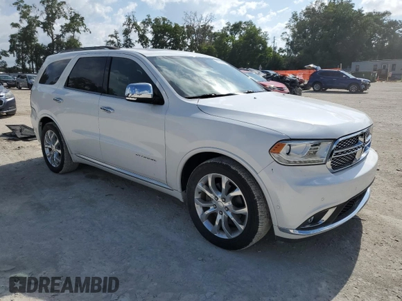 2018 Dodge Durango Citadel with VIN 1C4RDHEG4JC115118, listed as a Copart auction lot 60633055 with 77,665 mi miles and Salvage title. Bid and sale history available at DreamBid. Image 4.