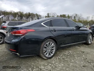 2015 Hyundai Genesis 3.8L with VIN KMHGN4JEXFU039273, listed as a Copart auction lot 45226855 with 0 mi miles and Salvage Title. Bid and sale history available at carsss.com. Image 3.