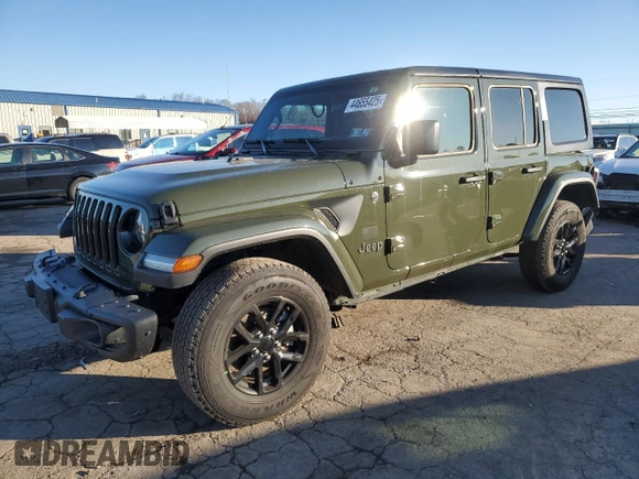 2023 Jeep Wrangler Sport Altitude with VIN 1C4HJXDG8PW562526, listed as a Copart auction lot 44655425 with 38,012 mi miles and Salvage Title. Bid and sale history available at DreamBid. Image 1.