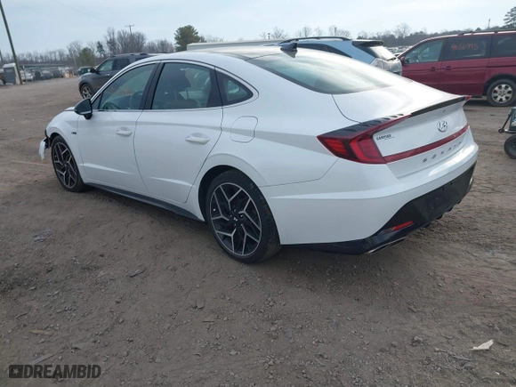 2021 Hyundai Sonata N Line with VIN 5NPEK4JC6MH110611, listed as a IAAI auction lot 41656490 with 52,061 mi miles. Bid and sale history available at carsss.com. Image 3.
