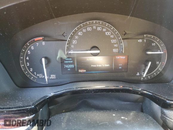 2018 Cadillac XT5 Luxury FWD with VIN 1GYKNCRS7JZ166944, listed as a Copart auction lot 45815705 with 74,289 mi miles and Non Repairable. Bid and sale history available at carsss.com. Image 9.