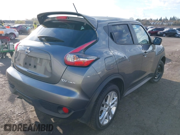 2016 Nissan Juke SL z VIN JN8AF5MV0GT658310, wystawiony jako IAAI lot #41842051 z przebiegiem 64 257 mil mil oraz . Historia ofert i sprzedaży dostępna na DreamBid. Obrazek 4.