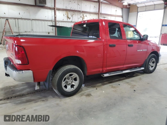 2012 Ram 1500 ST with VIN 1C6RD7FP8CS291341, listed as a Copart auction lot 51767285 with 126,341 mi miles and Salvage title. Bid and sale history available at DreamBid. Image 3.