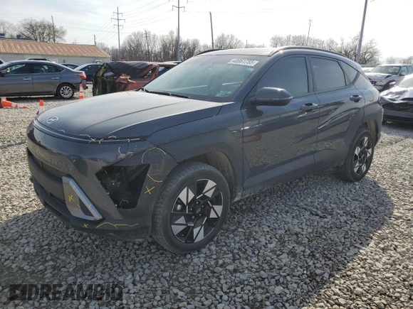 2024 Hyundai Kona SEL with VIN KM8HCCAB7RU099672, listed as a Copart auction lot 48961755 with 16,270 mi miles and Salvage Title. Bid and sale history available at carsss.com. Image 1.