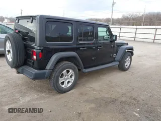 2018 Jeep Wrangler Unlimited Sport с VIN 1C4HJXDGXJW189576, выставлен на аукционе IAAI как лот 41906106 с пробегом 60 463 миль миль и . История ставок и продаж доступна на DreamBid. Изображение 4.