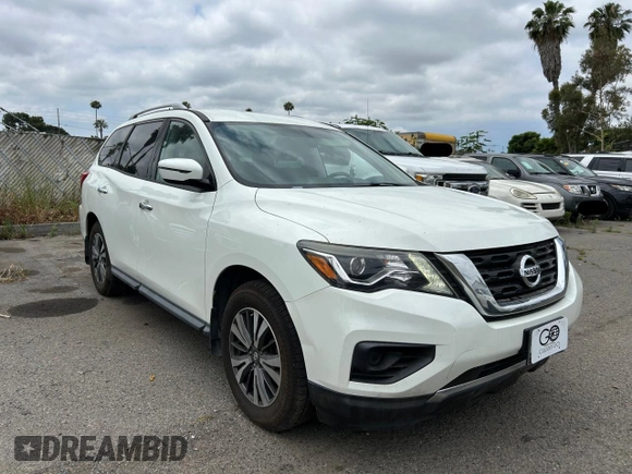 2017 Nissan Pathfinder SL with VIN 5N1DR2MM7HC908242, listed as a Copart auction lot 60121835 with 48,171 mi miles and Clean title. Bid and sale history available at DreamBid. Image 1.