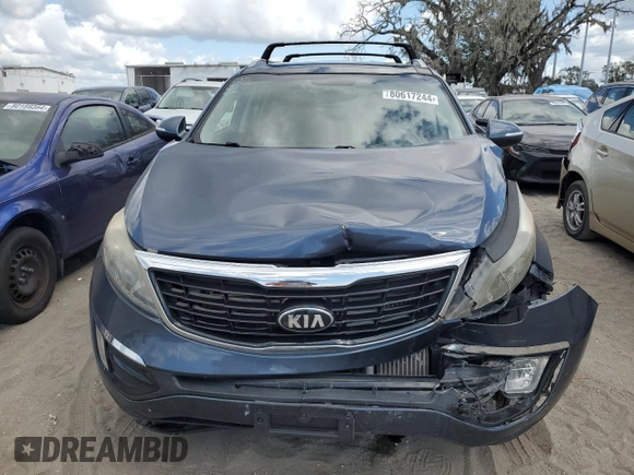 2014 Kia Sportage SX with VIN KNDPC3A63E7568753, listed as a Copart auction lot 80617244 with 143,532 mi miles and Salvage title. Bid and sale history available at DreamBid. Image 5.