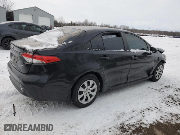 2021 Toyota Corolla L with VIN 5YFBPMBE9MP152360, listed as a Copart auction lot 83143844 with 136,981 mi miles and Salvage Title. Bid and sale history available at carsss.com. Image 3.